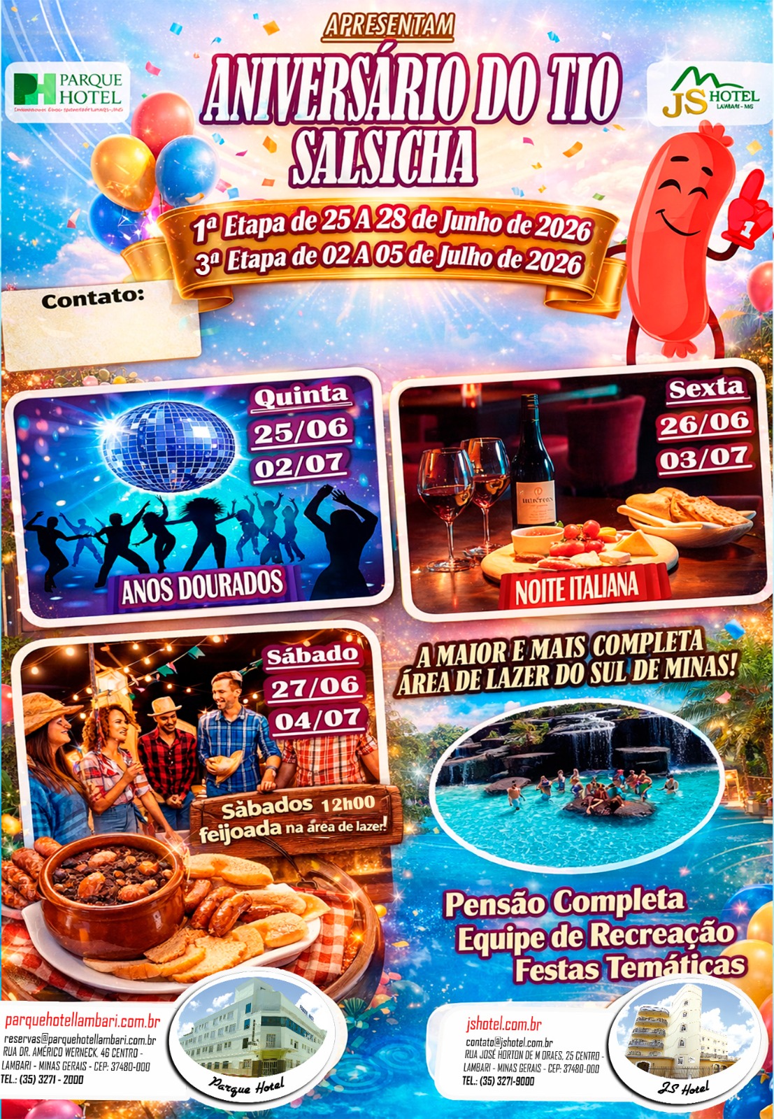 Aniversário do Tio Salsicha 1 e 3 etapa